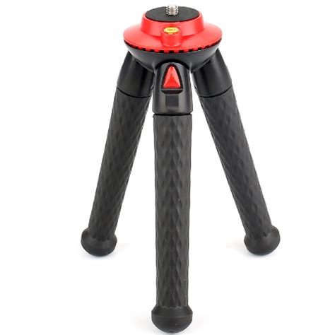 Fotopro Ufo Mini Stativ Schwarz Rot Mit Telefon Und Gopro Halterung