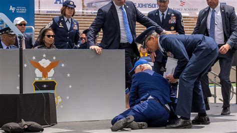 Biden Falls On Stage At Air Force Graduation But Is Fine According