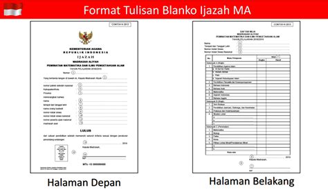 Juknis Penulisan Blangko Ijazah Madrasah Kemenag Tahun Sch