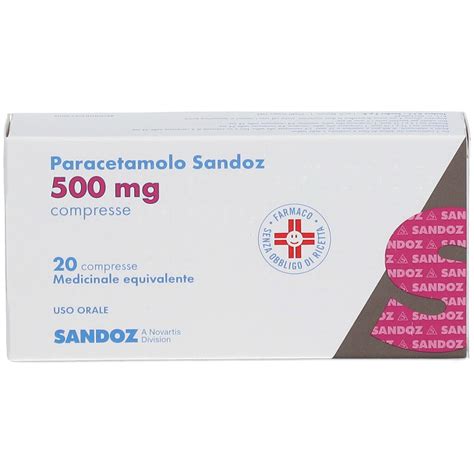 Paracetamolo Sandoz 500 Mg Compresse 20 Pz Redcare