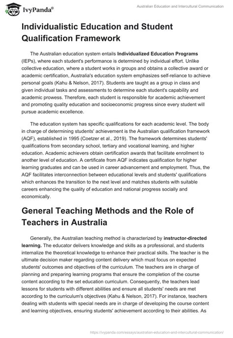 Australian Education Intercultural Communication 1227 Words