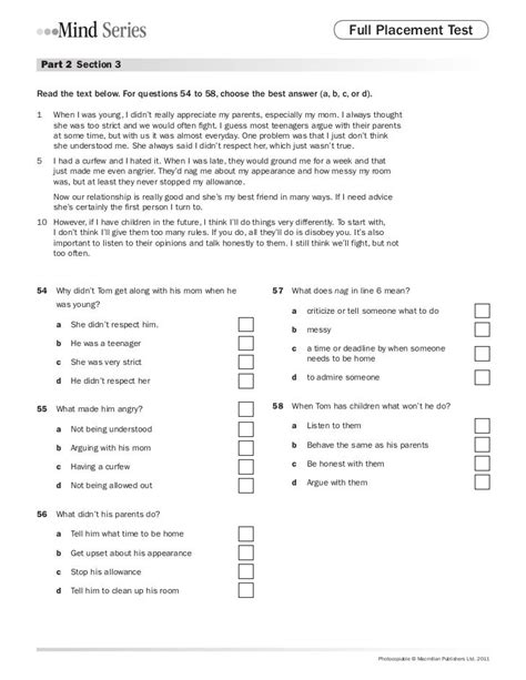 Full Placement Test