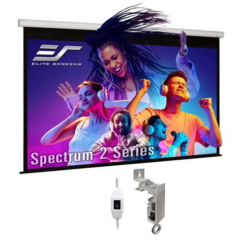 Elite Screens Spectrum2 120 Inch 169 12 Inch Drop Electric Motorized Drop Down Projection