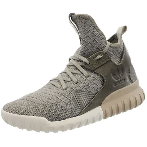 Adidas Tubular X Knit Herren High Top Sneakers Graubraunschwarz