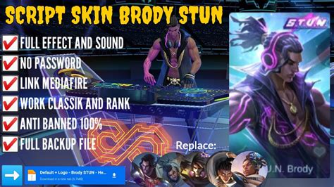 Script Skin Brody STUN No Pw Full Effect And Sound Terbaru YouTube