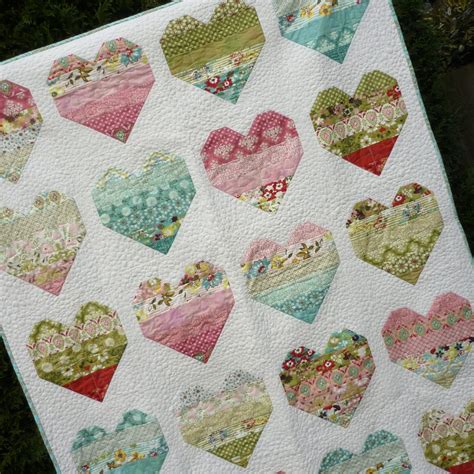 Jelly Roll Heart Quilt Pattern Free Quilt Pattern Free