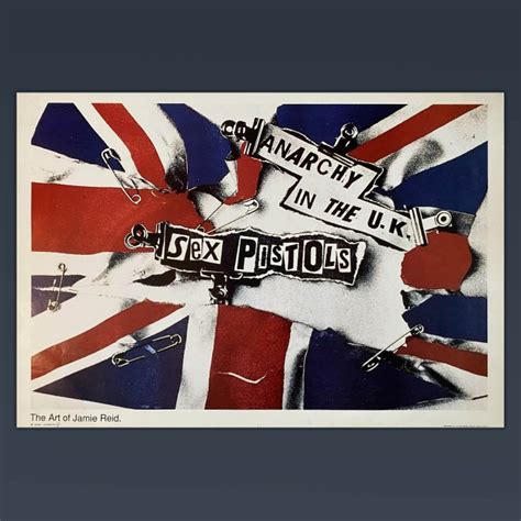 Poster Vintage Sex Pistols Anarchy In The U K 90X64 CM