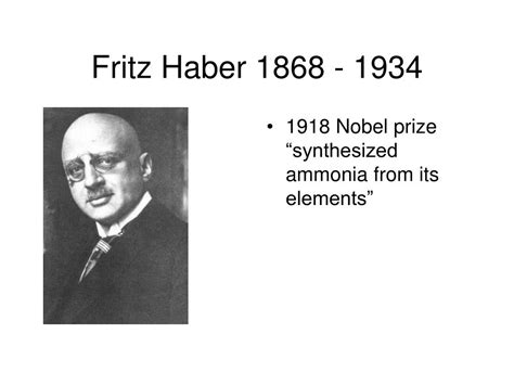 Fritz Haber Nobel Prize Year Won