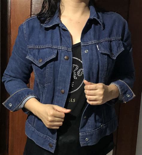 Denim Jacket Jaket Jeans Levis Levis Fesyen Wanita Pakaian Wanita