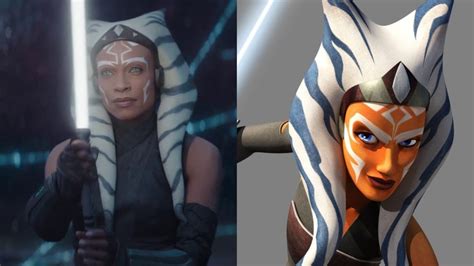 Slideshow Star Wars Ahsoka Live Action Vs Animation Character