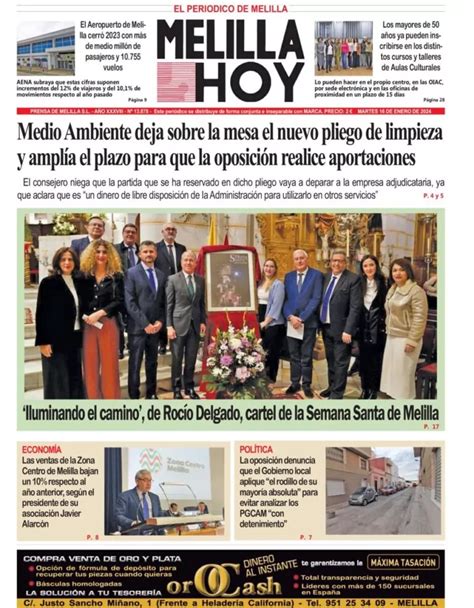 Consulte La Portada De Melilla Hoy Del Martes De Enero De