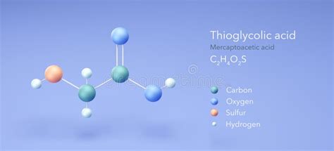 Thioglycolic Acid Molecular Structure, 3d Model Molecule ...