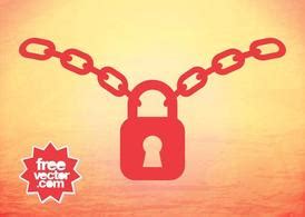 Padlock And Chain Free Vector Download | FreeImages