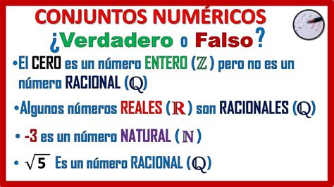 CONJUNTOS NUMÉRICOS Verdadero o falso 2 MUY FÁCIL YouTube