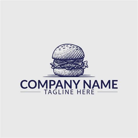 burger logo template illustration vector icon download. Burger vintage ...