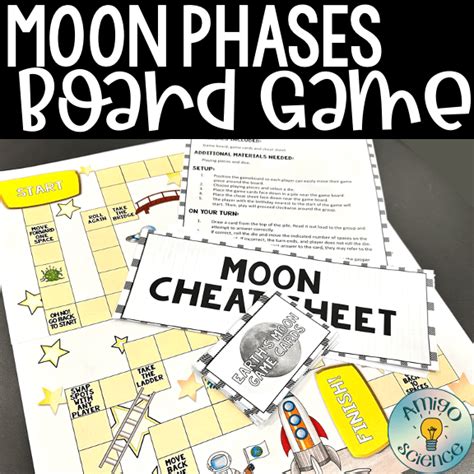 Phases of the Moon Activity Moon Phases Activity Board Game – Amigo Science