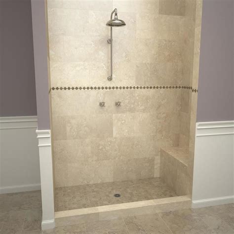 Base N Bench Made For Tile Molded Polyurethane Shower Base 42 In W X 60 In L With Center Drain