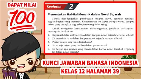 Kunci Jawaban Bahasa Indonesia Kelas 12 Halaman 39 YouTube