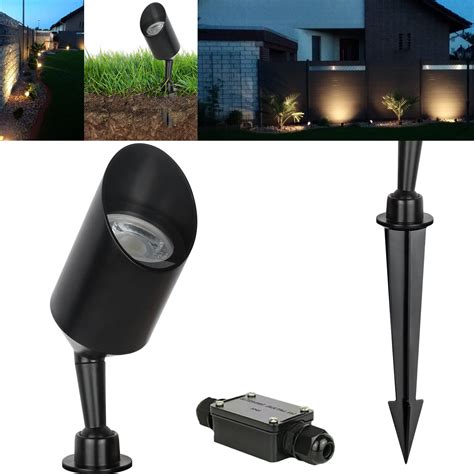 LED Gartenstrahler GU10 Erd Spieß IP65 Außen Lampe Terrassen Leuchte