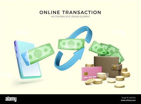 Online Service Money Transaction Business Banner Mobile Phone With