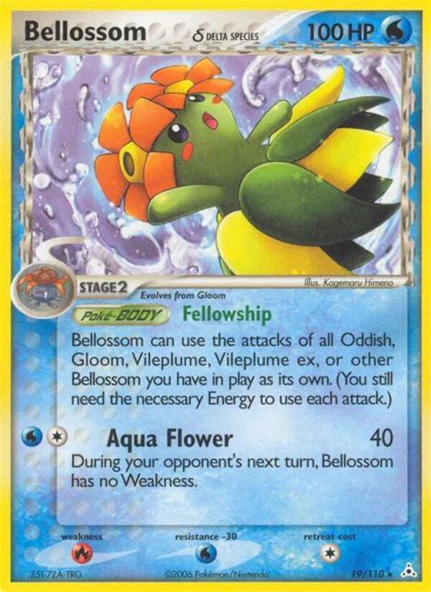 Pokémon EX Holon Phantoms Card 019 Bellossom Standard Arcade Game Cards