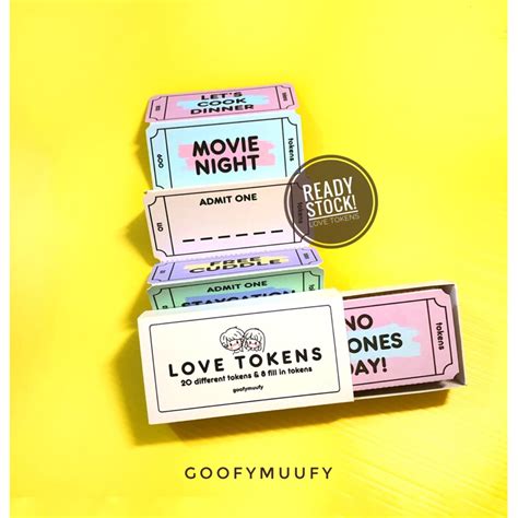 Jual Goofymuufy Pcs Love Tokens Bisa Disobek Ticket Custom