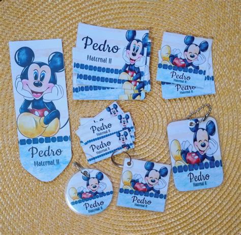 Kit Etiquetas Escolares Personalizadas Mickey Elo7