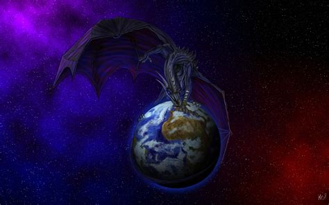 Dragon Sitting On Earth Wallpapers And Images Wallpapers Pictures