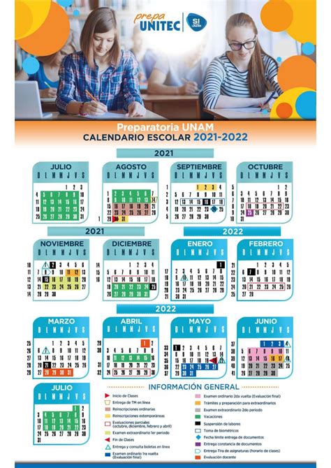 Calendario Prepa UNAM 2021 2022 Comunidad UNITEC