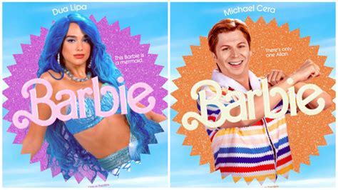 Dua Lipa Michael Cera Y Todo El Cast En Los Nuevos Posters De Barbie