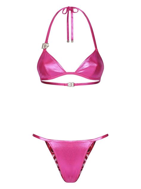 Dg Logo High Shine Bikini Set Dolce Gabbana Eraldo Hk