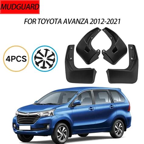 Mudguards For Toyota Avanza 2012 2021 4pcs Thick Polypropylene Mud