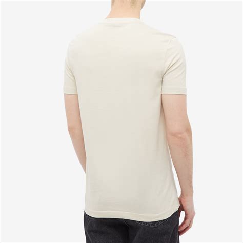 Calvin Klein Stacked Logo T Shirt Eggshell End Uk