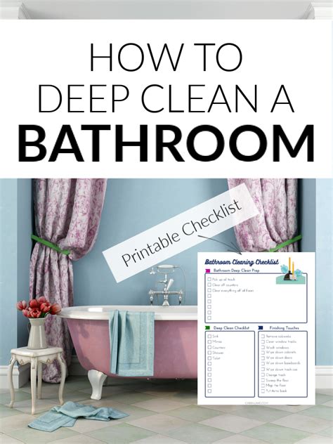 How To Deep Clean A Bathroom Free Printable Checklist Cabin Lane