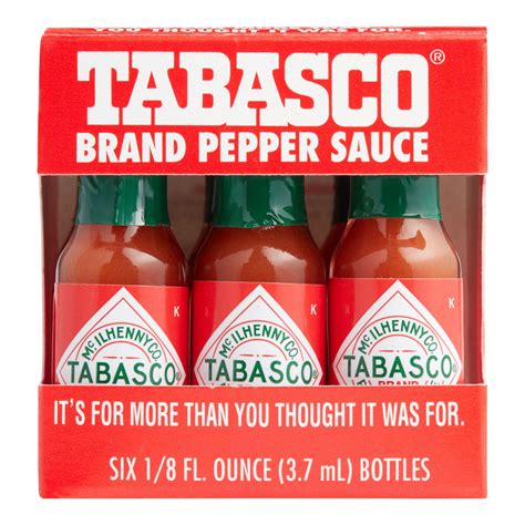 Mini Tabasco Pepper Sauce Bottles 3 Ea