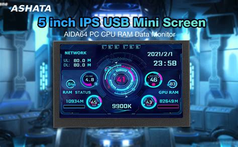 Ips Usb C Mini Screen In Ips Pc Cpu Data Monitor Usb Type C For