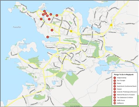 Reykjavik Map, Iceland - GIS Geography