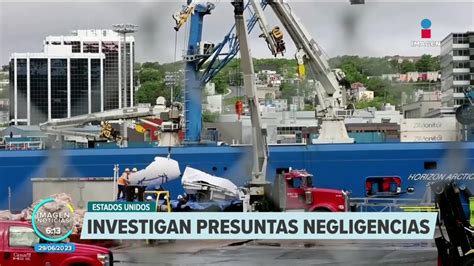 Sumergible Titan Hallan presuntos restos humanos Imagen Televisión