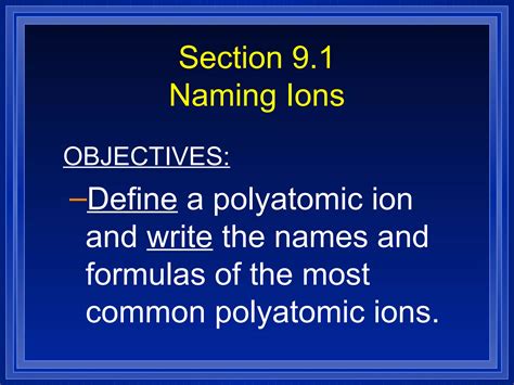 Chemistry - Chp 9 - Chemical Names and Formulas - PowerPoint | PPT