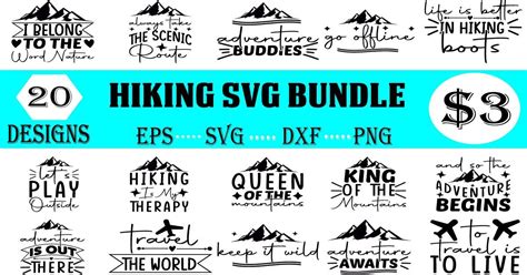 Hiking Svg Bundle Bundle · Creative Fabrica