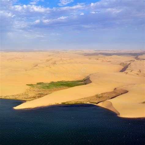 Aerial View On Sandwich Harbour In Namibia Stock Image - Image of ...