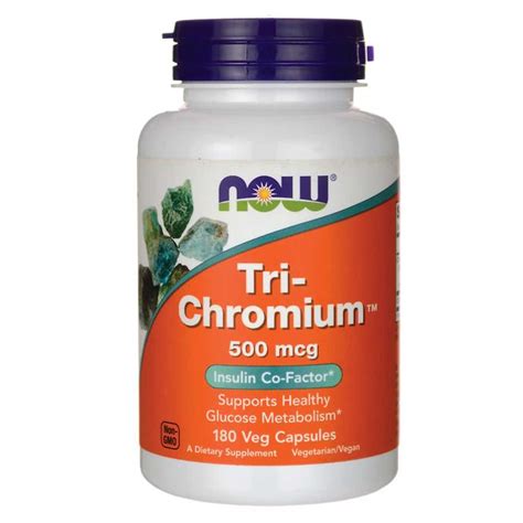 Supliment Alimentar Tri Chromium Now Foods 500mcg 180 Capsule Vegetale Emag Ro