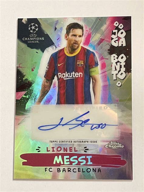 2020 21 Lionel Messi TOPPS CHROME UEFA CHAMPIONS LEAGUE JOGA BONITO