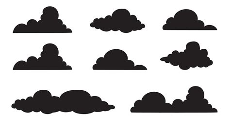 Cloud silhouette vector set 27569653 Vector Art at Vecteezy