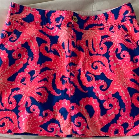 Lilly Pulitzer Skirts Lilly Pulitzer Nicki Skort Blue Ikat Mocean