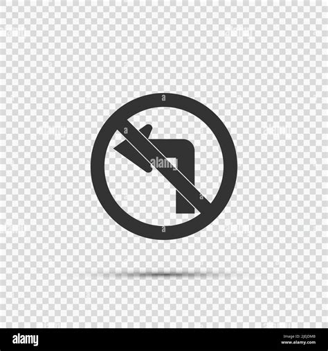 Do Not Turn Left Traffic Sign On Transparent Background Vector