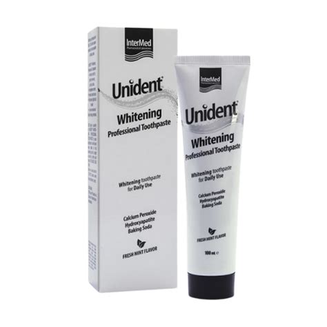 Intermed Unident Whitening Professional Toothpaste 100 Ml Λεύκανση Vita4you