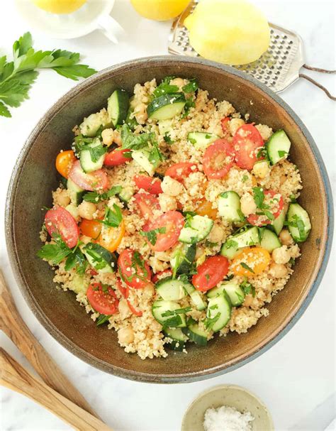 Lemon Couscous Salad With Chickpeas The Clever Meal