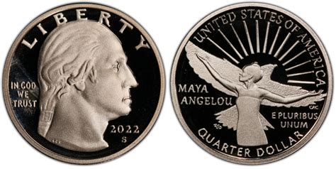 S U S American Women Quarters Maya Angelou Clad Proof