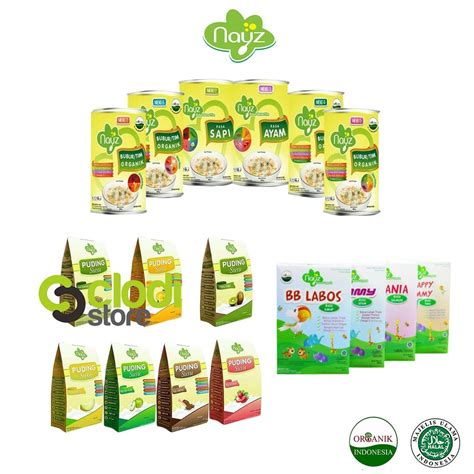 Jual ORIGINAL NAYZ BUBUR BAYI BERAS ORGANIK PUDING SUSU SALMON TUNA